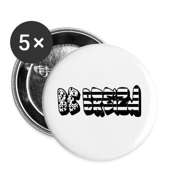 BRITTANY - Buttons large 2.2''/56 mm (5-pack) - white - Front