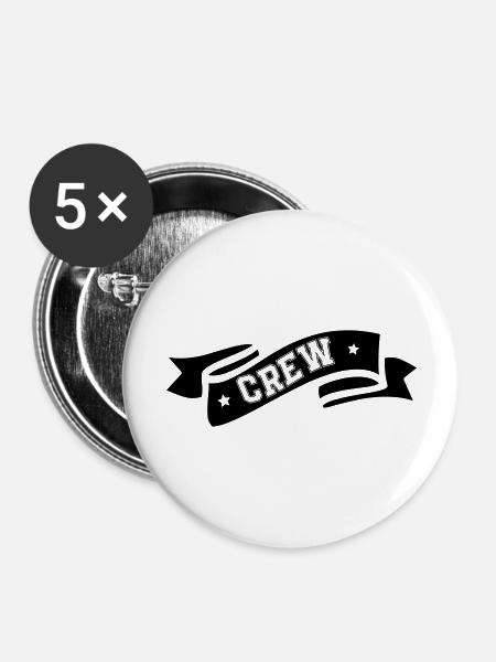 Crew - Buttons groß 56 mm (5er Pack) - Weiß