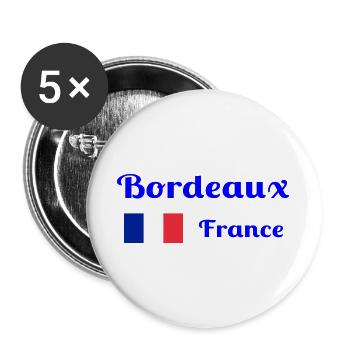 Bordeaux France- Stylish prints - Buttons large 2.2''/56 mm (5-pack) - white - Front