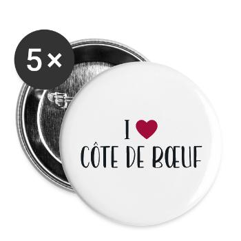 Butcher I Love Prime Rib - Buttons large 2.2''/56 mm (5-pack) - white - Front