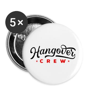 Hangover Crew - Buttons large 2.2''/56 mm (5-pack) - white - Front