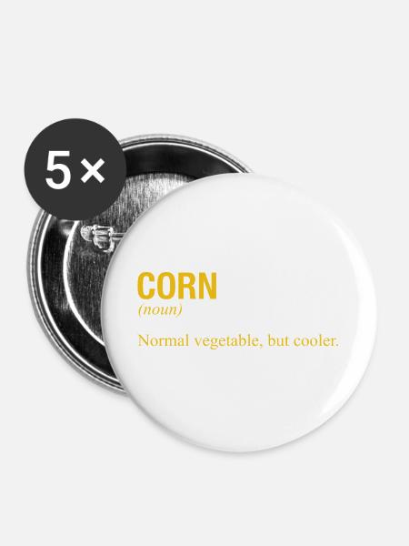 CORN - Buttons groß 56 mm (5er Pack) - Weiß