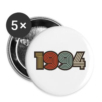 1994 Retro Vintage - Buttons large 2.2''/56 mm (5-pack) - white - Front