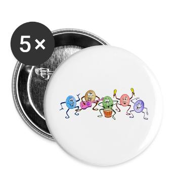 Manœuvres tortueuses - Lot de 5 grands badges (56 mm) - blanc - Devant