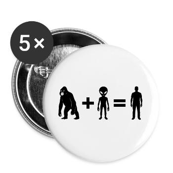 Evolution 2.0 by Falsches Design - Buttons groß 56 mm (5er Pack) - Weiß - Vorne