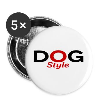 Dogstyle - Buttons large 2.2''/56 mm (5-pack) - white - Front