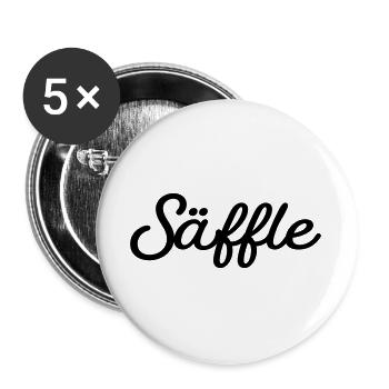 Säffle noir - Lot de 5 grands badges (56 mm) - blanc - Devant