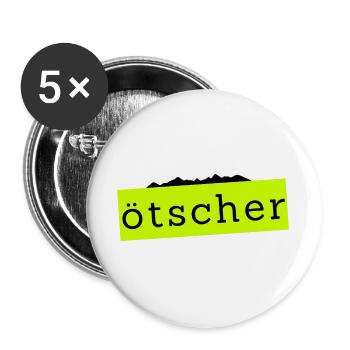 Ötscher - Montagne en Autriche - Lot de 5 grands badges (56 mm) - blanc - Devant
