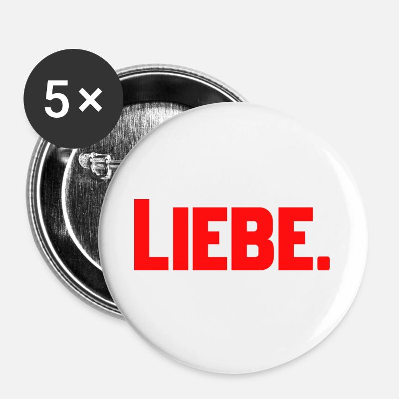 Love - Buttons large 2.2''/56 mm (5-pack) - white
