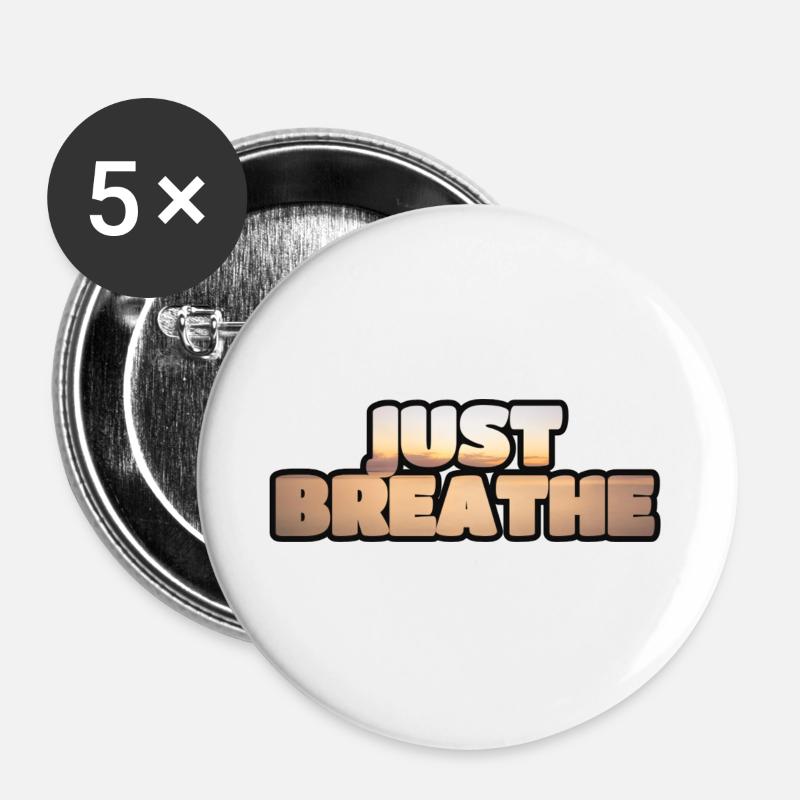 Husk å puste - Buttons large 2.2''/56 mm (5-pack) - white