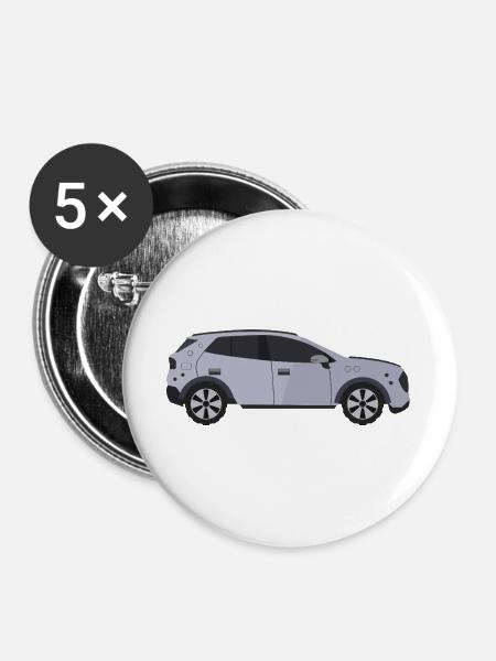 Auto - Buttons groß 56 mm (5er Pack) - Weiß