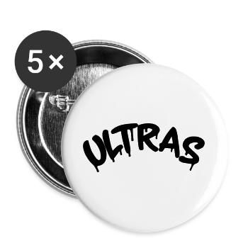 Ultras - Buttons large 2.2''/56 mm (5-pack) - white - Front