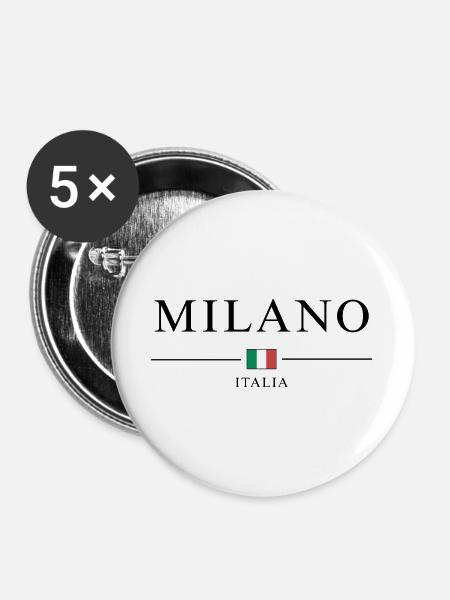 Milano italia - Buttons groß 56 mm (5er Pack) - Weiß