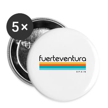 Fuerteventura - Espagne - Espagne - Espagne - Îles Canaries - Lot de 5 grands badges (56 mm) - blanc - Devant