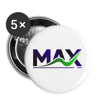 MAX Wave Gradient Logo Tee - Buttons large 2.2''/56 mm (5-pack) - white - Front