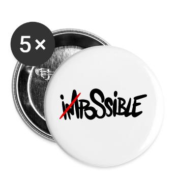 possible. Tout est possible. - Lot de 5 grands badges (56 mm) - blanc - Devant