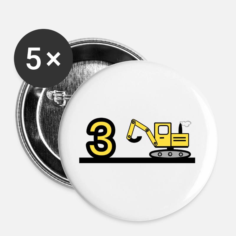 Excavator - Buttons large 2.2''/56 mm (5-pack) - white