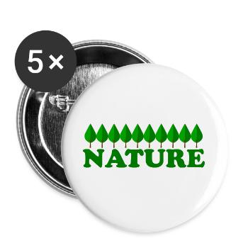 NATURE - Buttons groß 56 mm (5er Pack) - Weiß - Vorne