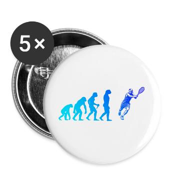 Geschenkidee für einen Tennis mit Tennis - Buttons groß 56 mm (5er Pack) - Weiß - Vorne