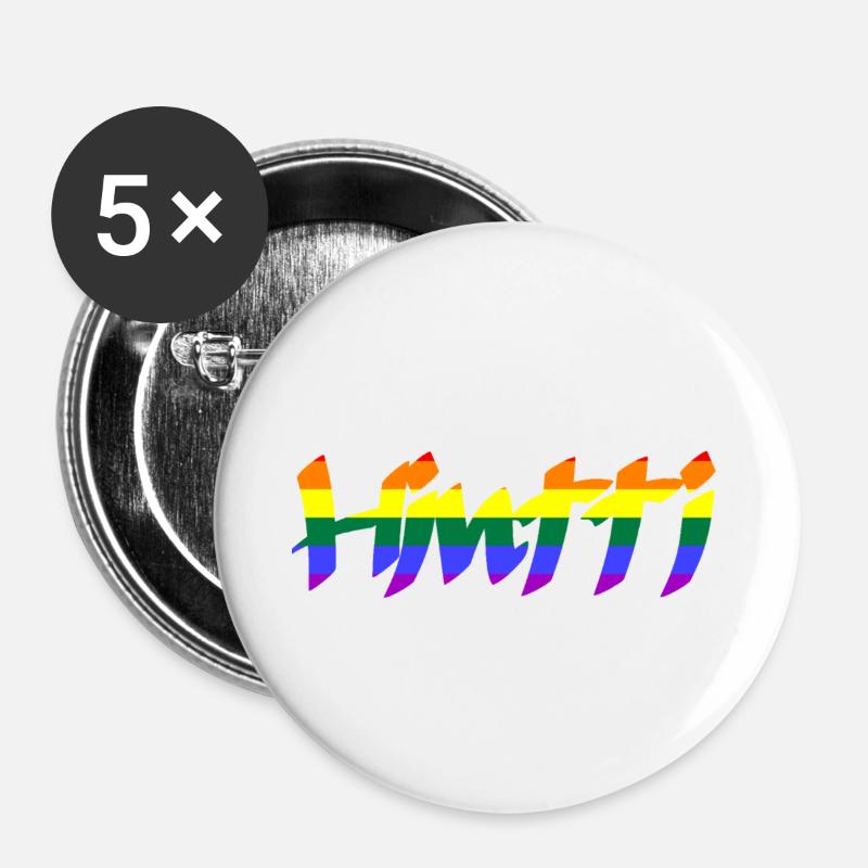 rainbow price - Buttons large 2.2''/56 mm (5-pack) - white