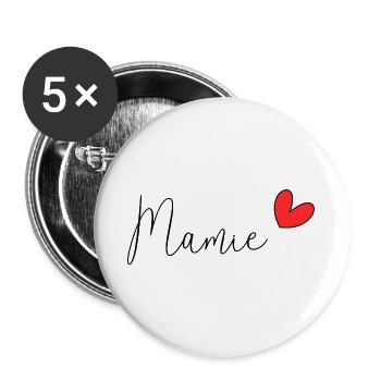 OMA. MAMA. OMA. MUTTERTAG - Buttons groß 56 mm (5er Pack) - Weiß - Vorne