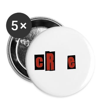 cruel - Buttons large 2.2''/56 mm (5-pack) - white - Front