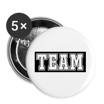 team - Buttons groß 56 mm (5er Pack) - Weiß - Vorne