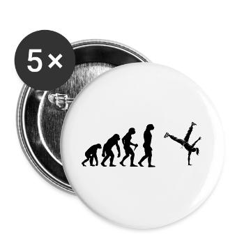 Idée cadeau pour un fan de danse avec hip-hop - Lot de 5 grands badges (56 mm) - blanc - Devant