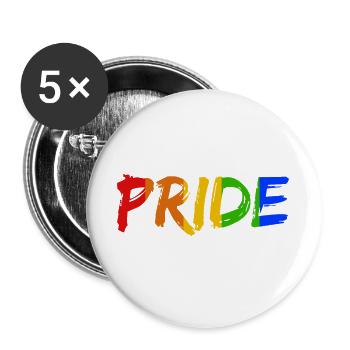 Stolz - Buttons groß 56 mm (5er Pack) - Weiß - Vorne