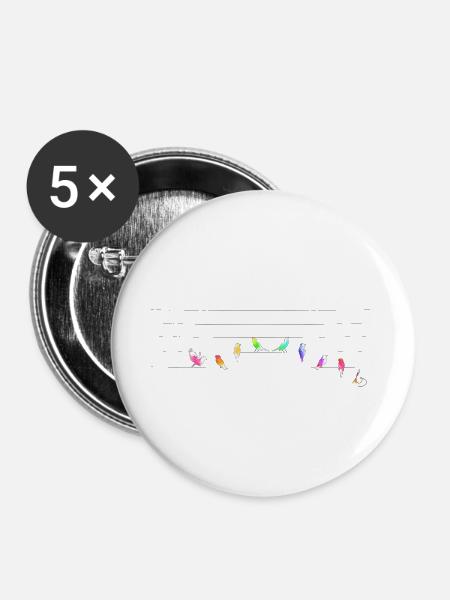 Freude schöner Götterfunken - Buttons groß 56 mm (5er Pack) - Weiß
