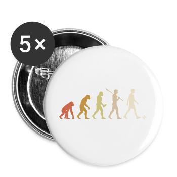 Football Evolution Funny Football Player Gift - Buttons large 2.2''/56 mm (5-pack) - white - Front
