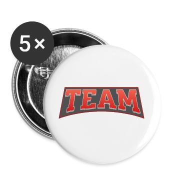 Équipe - Lot de 5 grands badges (56 mm) - blanc - Devant