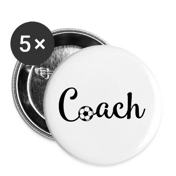 Football Coach - Buttons large 2.2''/56 mm (5-pack) - white - Front