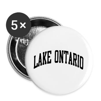Lake Ontario Die Großen Seen Immer und Ewig - Buttons groß 56 mm (5er Pack) - Weiß - Vorne