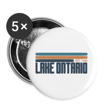 See Ontario  - Buttons groß 56 mm (5er Pack) - Weiß - Vorne