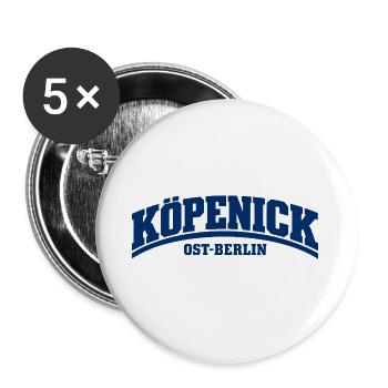 Köpenick - Ost-Berlin - Bezirk - Deutschland - Buttons groß 56 mm (5er Pack) - Weiß - Vorne
