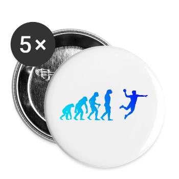 Geschenkidee für den Kreisläufer mit Handballspiel - Buttons groß 56 mm (5er Pack) - Weiß - Vorne