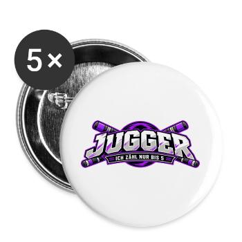 Jugger Zähle Bis 5 - Buttons groß 56 mm (5er Pack) - Weiß - Vorne