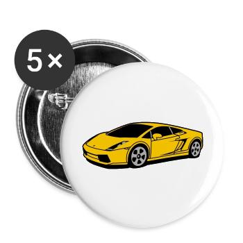 lambo - Buttons groß 56 mm (5er Pack) - Weiß - Vorne