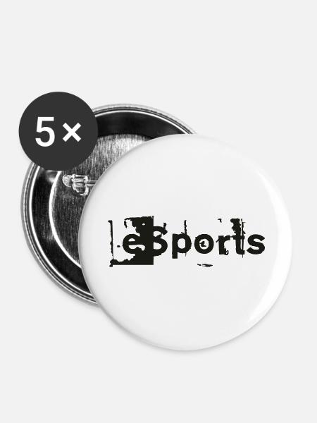esports_trash_1 - Buttons groß 56 mm (5er Pack) - Weiß