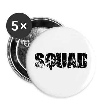 squad - Buttons groß 56 mm (5er Pack) - Weiß - Vorne
