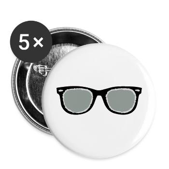 Do More Glasses - Buttons large 2.2''/56 mm (5-pack) - white - Front