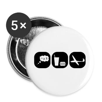 vol à voile - Lot de 5 grands badges (56 mm) - blanc - Devant