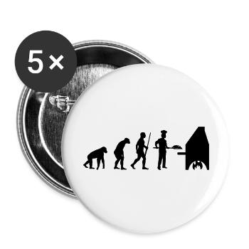Baker Evolution - Lot de 5 grands badges (56 mm) - blanc - Devant