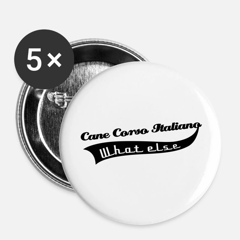 Cane Corso Italiano - Buttons groß 56 mm (5er Pack) - Weiß