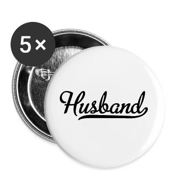 6061912 119088854 husband - Lot de 5 grands badges (56 mm) - blanc - Devant