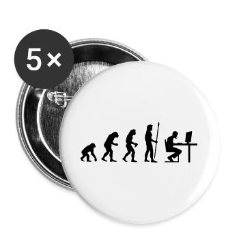 evolution_pc_gamer4 - Lot de 5 grands badges (56 mm) - blanc - Devant