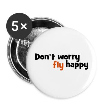 2541614 14062224 voler - Lot de 5 grands badges (56 mm) - blanc - Devant