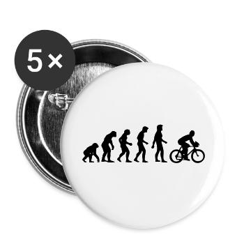 Entwicklung Mann Radfahren - Buttons groß 56 mm (5er Pack) - Weiß - Vorne