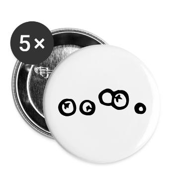 Blaubeeren, Beeren, - Buttons groß 56 mm (5er Pack) - Weiß - Vorne